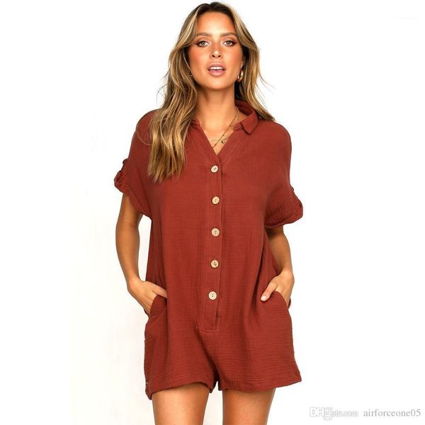 pure color shorts jumpsuits loose button one piece trousers fashion casual apparel womens new fashion, Black;white
pure color shorts jumpsuits loose button one piece trousers fashion casual apparel womens new fashion, Black;white