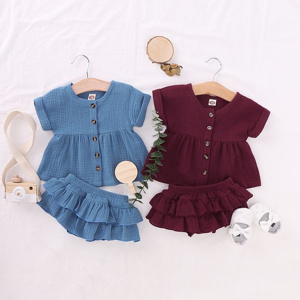 toddler baby kids girls solid button t shirt +ruched shorts outfits set, White
toddler baby kids girls solid button t shirt +ruched shorts outfits set, White