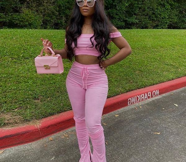 off shoulder bodycon sets women sleeveless club party two piece outfits bodycon and stacked pants set t200718, Gray
off shoulder bodycon sets women sleeveless club party two piece outfits bodycon and stacked pants set t200718, Gray