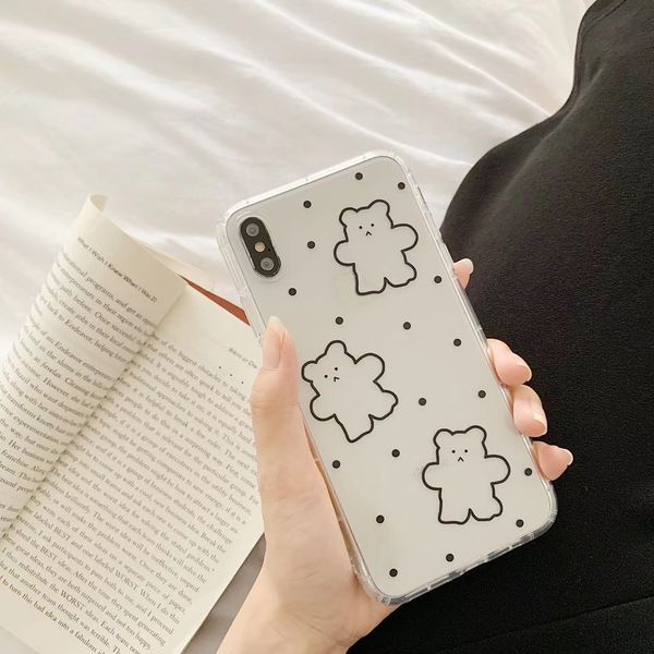 candy color bear phone case for iphone xs max 6s 7 8 plus cute wave point clear color tpu back cover high quality
candy color bear phone case for iphone xs max 6s 7 8 plus cute wave point clear color tpu back cover high quality