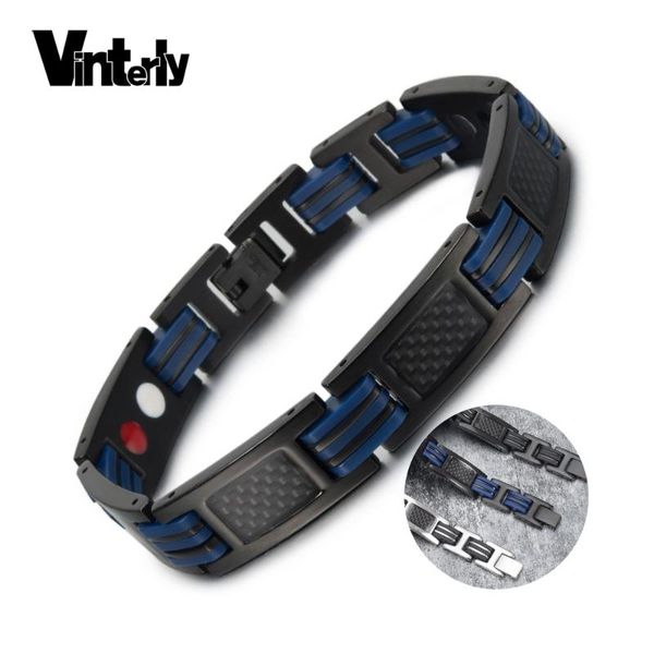 link, chain vinterly magnetic men bracelet blue silicone health energy male black stainless steel for
link, chain vinterly magnetic men bracelet blue silicone health energy male black stainless steel for