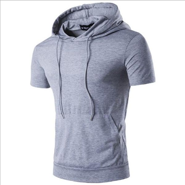 men's hoodies & sweatshirts zogaa summer fitness men bodybuilding cotton short sleeve hoody solid stringer pullover male, Black
men's hoodies & sweatshirts zogaa summer fitness men bodybuilding cotton short sleeve hoody solid stringer pullover male, Black