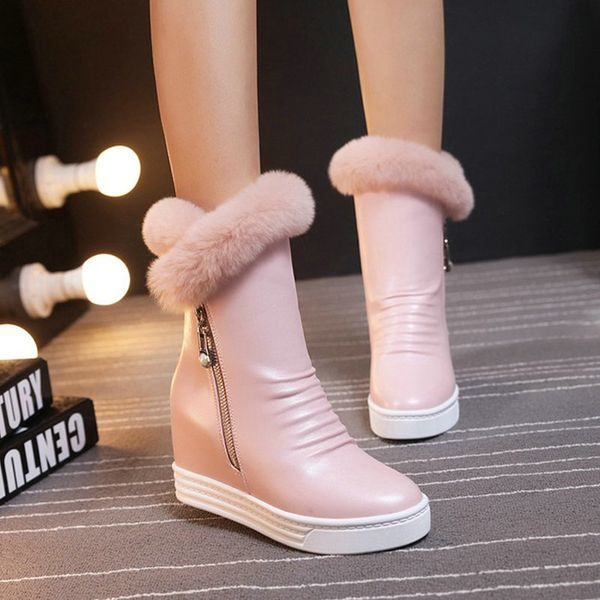 2020 size 34-39 real fur women's shoes woman boots height increasing warm plush winter snow boots female, Black
2020 size 34-39 real fur women's shoes woman boots height increasing warm plush winter snow boots female, Black