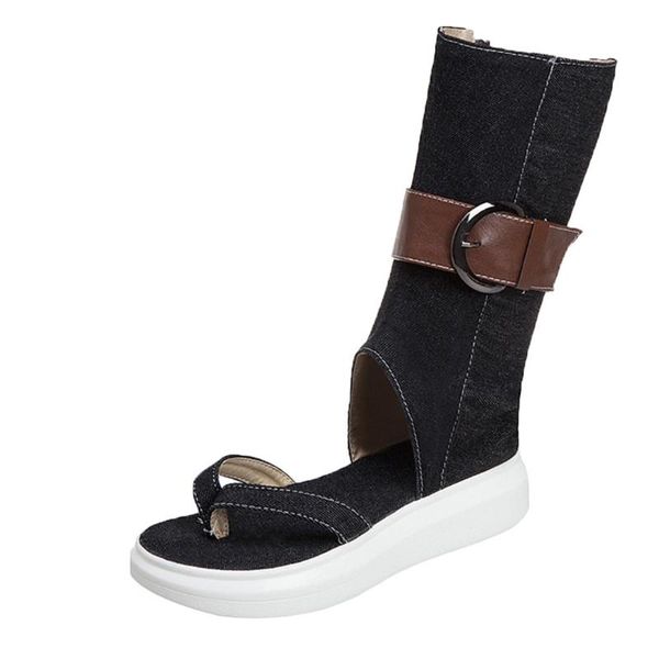 sagace women sandals summer roman large size ladies flat thick bottom high tube sandals side zipper buckle females shoes, Black
sagace women sandals summer roman large size ladies flat thick bottom high tube sandals side zipper buckle females shoes, Black
