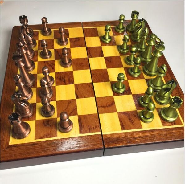 zinc alloy metal chess piece chess handmade folding wooden chessboard exquisite and easy carry family chess set
zinc alloy metal chess piece chess handmade folding wooden chessboard exquisite and easy carry family chess set