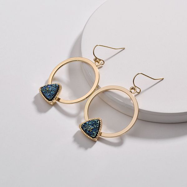 6 colors triangle resin druzy drusy earrings imitation crystal stone round circle earings gold color brand jewelry women, Silver
6 colors triangle resin druzy drusy earrings imitation crystal stone round circle earings gold color brand jewelry women, Silver