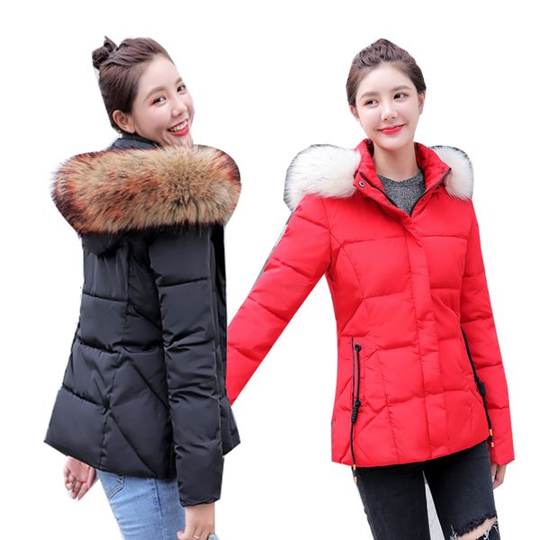 almuerk women winter parka fur cotton coat hoodied bumber jacket plus size warm down jacket, Black;white
almuerk women winter parka fur cotton coat hoodied bumber jacket plus size warm down jacket, Black;white