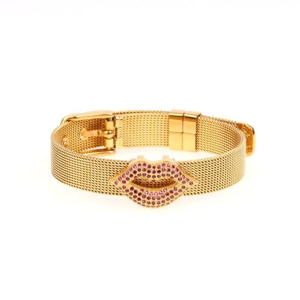 cz micro pave lip bead watch belt bracelet,cubic zirconia jewelry stainless steel belt bangle, lips bracelets, Black
cz micro pave lip bead watch belt bracelet,cubic zirconia jewelry stainless steel belt bangle, lips bracelets, Black