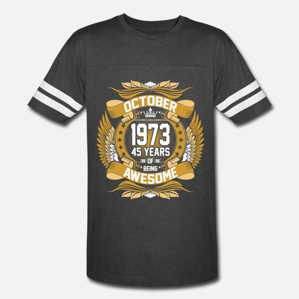 october 1973 45 years being awesome t shirt men personalized 100% cotton plus size 3xl cool sunlight fashion spring natural shirt, White;black
october 1973 45 years being awesome t shirt men personalized 100% cotton plus size 3xl cool sunlight fashion spring natural shirt, White;black