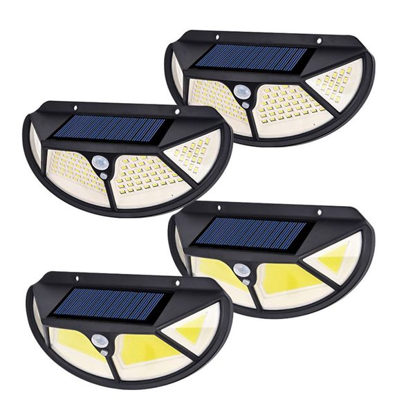led solar wall lamp 50 122cob infrared induction motion sensor solar lights outdoor garden 4 sides lighting lamp with 3 modes
led solar wall lamp 50 122cob infrared induction motion sensor solar lights outdoor garden 4 sides lighting lamp with 3 modes