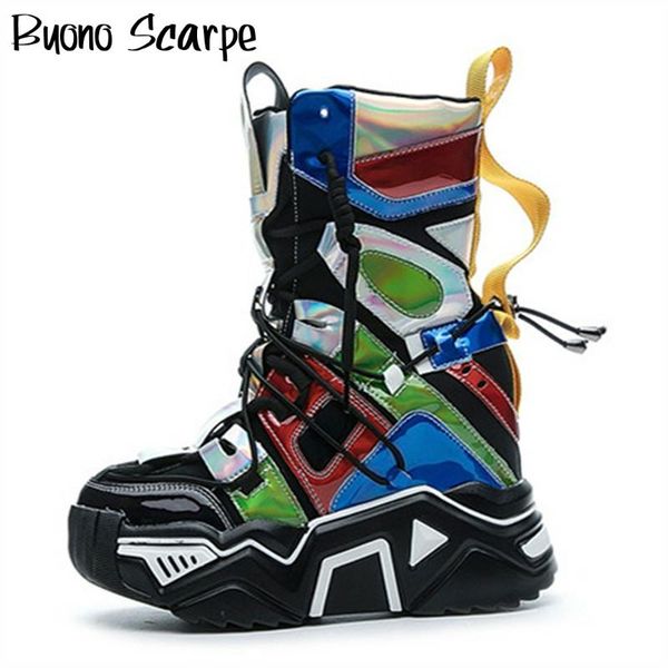 color matching platform boots mixed casual designer shoes thick bottom chaussures femme sneakers leather short botas mujer 2020, Black
color matching platform boots mixed casual designer shoes thick bottom chaussures femme sneakers leather short botas mujer 2020, Black