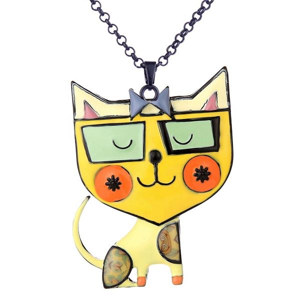 women necklace selling enamel cute cat pendant necklace fashion yellow pendants for kids women alloy metal statement necklaces, Silver
women necklace selling enamel cute cat pendant necklace fashion yellow pendants for kids women alloy metal statement necklaces, Silver