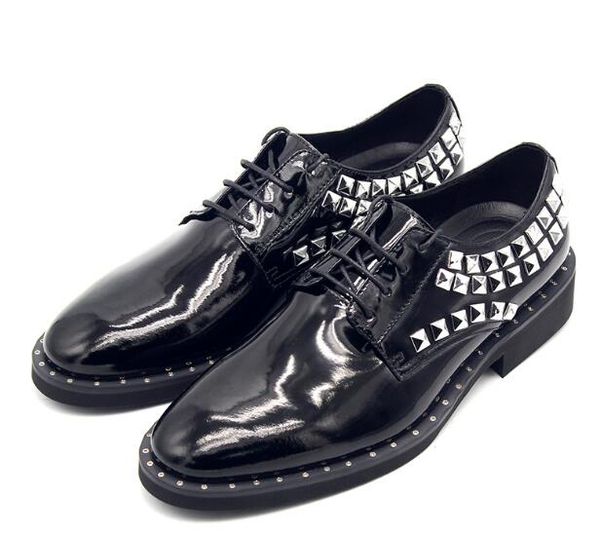 high formal shoes for men lace up rivet derby genuine leather black wedding men shoes business
high formal shoes for men lace up rivet derby genuine leather black wedding men shoes business