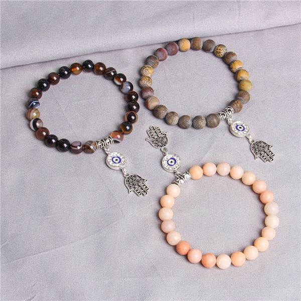 hand of fatima charm bracelets evil eye bracelet men women natural stone beads mala bracelets homme for women vintage jewelry, Golden;silver
hand of fatima charm bracelets evil eye bracelet men women natural stone beads mala bracelets homme for women vintage jewelry, Golden;silver