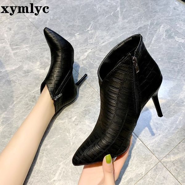 женщина моды весна осень заостренный носок высокой пятки ботинки повелительницы вскользь ботинки женщина прохладно улице botas, Black 
женщина моды весна осень заостренный носок высокой пятки ботинки повелительницы вскользь ботинки женщина прохладно улице botas, Black
