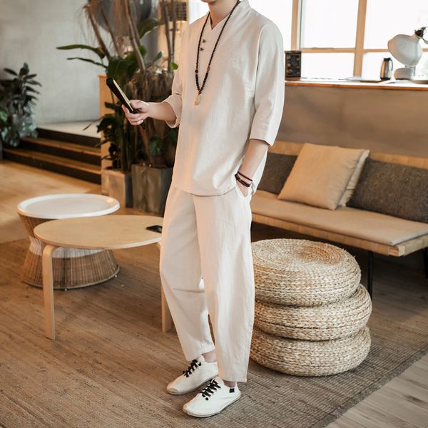 men sweatsuit sportswear linen loose chinese traditional sweatshirt+sweatpant casual jogger athletic tai chi meditation yoga set, White;red
men sweatsuit sportswear linen loose chinese traditional sweatshirt+sweatpant casual jogger athletic tai chi meditation yoga set, White;red