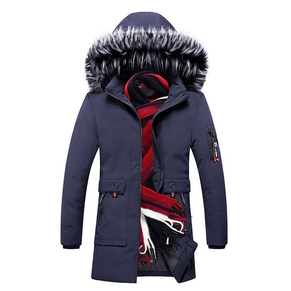 men's down & parkas winter men coats warm thick mens fur collar hooded jackets solid long male casual jacket outwear multi-pocket, Black
men's down & parkas winter men coats warm thick mens fur collar hooded jackets solid long male casual jacket outwear multi-pocket, Black