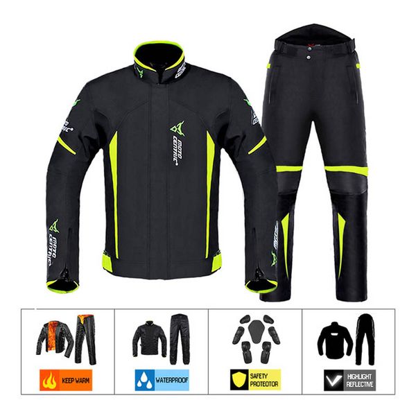waterproof motorcycle sets jacket winter riding jacket body armor protective gear motocross suits protection equipment
waterproof motorcycle sets jacket winter riding jacket body armor protective gear motocross suits protection equipment
