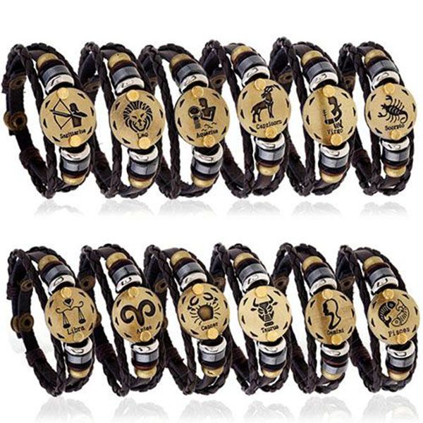 12 constellations bracelet fashion jewelry leather bracelet men casual personality zodiac signs punk bracelet wholesale, Golden;silver
12 constellations bracelet fashion jewelry leather bracelet men casual personality zodiac signs punk bracelet wholesale, Golden;silver