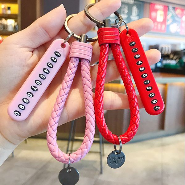4 color anti-lost car keyring phone number card keychain vehicle fashion key chain carccessories, Silver
4 color anti-lost car keyring phone number card keychain vehicle fashion key chain carccessories, Silver
