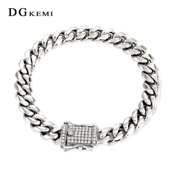 vintage punk stainless steel silver color bracelets mens cuban link chain male accessories chains bracelet jewelry wholesale, Black
vintage punk stainless steel silver color bracelets mens cuban link chain male accessories chains bracelet jewelry wholesale, Black