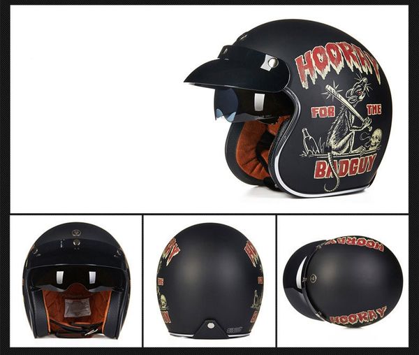 open face motorcycle helmet vintage capacete personality black retro casque mirror pilot jet moto 3/4 half casc
open face motorcycle helmet vintage capacete personality black retro casque mirror pilot jet moto 3/4 half casc