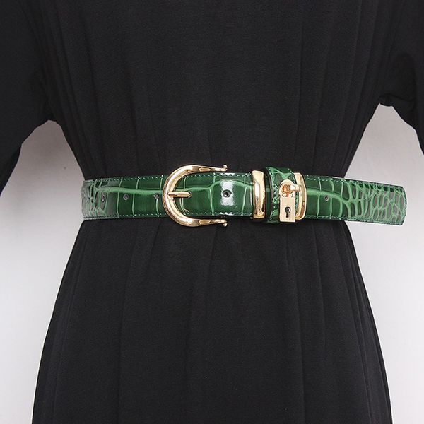 hi-tie luxury belts for women fashion female women genuine leather strap leather dress belt crocodile green lady belt, Black;brown
hi-tie luxury belts for women fashion female women genuine leather strap leather dress belt crocodile green lady belt, Black;brown