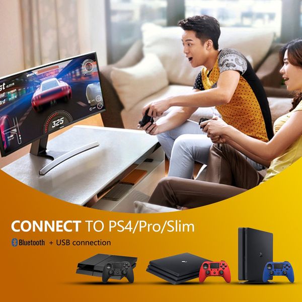 

Wireless Bluetooth Game Controller Compatible with PS4/PRO/SLIM and ANDROID/ PC 6-Axis USB Contection Cables Joystick High Quality