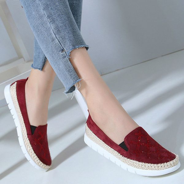 2020 spring women flats slip-on sneakers flock boat shoe women casual shoes woman size 35- 42, Black
2020 spring women flats slip-on sneakers flock boat shoe women casual shoes woman size 35- 42, Black