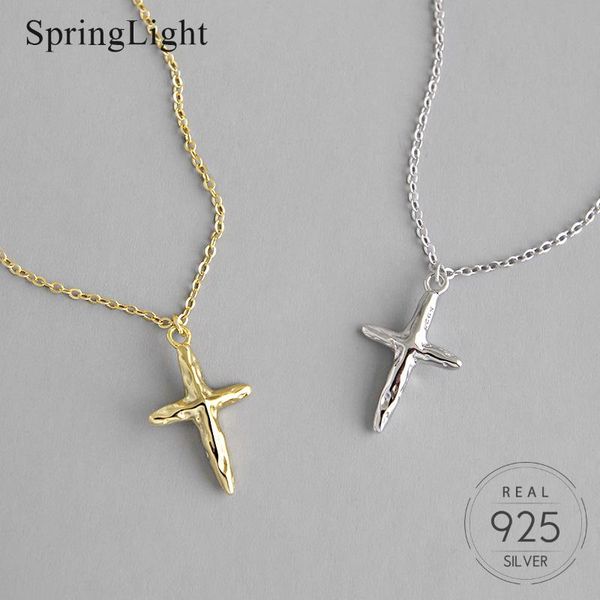 chains springlight personality gold silver color cross necklace 925 irregular concave and convex hammered handmade fine jewelry
chains springlight personality gold silver color cross necklace 925 irregular concave and convex hammered handmade fine jewelry