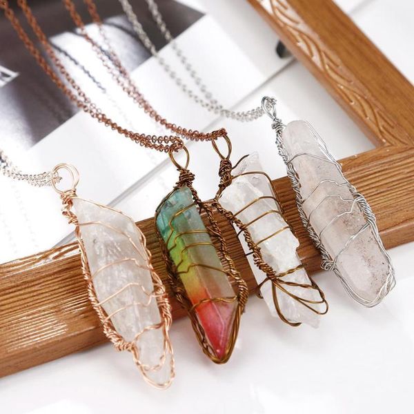 natural crystal necklace g7c8, Silver 
natural crystal necklace g7c8, Silver