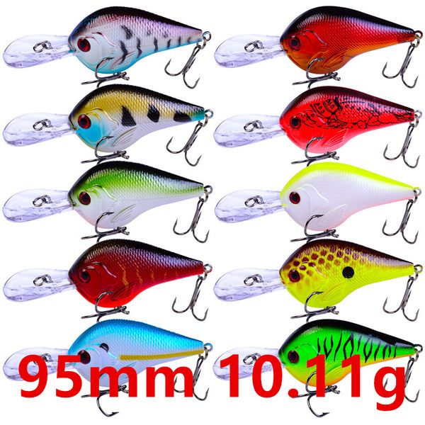 mixed 10 color 95mm 10.11g crank fishing hooks fishhooks 6# hook hard baits & lures artificial bait pesca fishing tackle accessories
mixed 10 color 95mm 10.11g crank fishing hooks fishhooks 6# hook hard baits & lures artificial bait pesca fishing tackle accessories