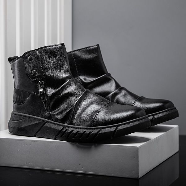 autumn mens shoes leather brand high sneaker men zip male comfortable black tenis masculino scarpe casual da uomo fashion
autumn mens shoes leather brand high sneaker men zip male comfortable black tenis masculino scarpe casual da uomo fashion