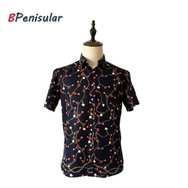 2020 summer short sleeve shirt men 3d print key chain lock turn down collar single breasted fashion shirts for men businessmen, White;black
2020 summer short sleeve shirt men 3d print key chain lock turn down collar single breasted fashion shirts for men businessmen, White;black