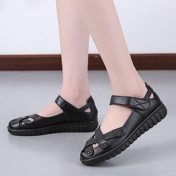 women wedge bottom soft sandals ladies non-slip hollow shoes sandals roman style shoes women vintage flat buty damskie#4, Black
women wedge bottom soft sandals ladies non-slip hollow shoes sandals roman style shoes women vintage flat buty damskie#4, Black