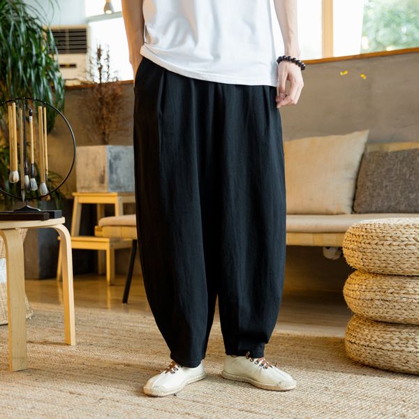 men's pants 2021 summer autumn korean casual pant men elastic waist full-length harem japanese sweatpants male trousers streetwear, Black
men's pants 2021 summer autumn korean casual pant men elastic waist full-length harem japanese sweatpants male trousers streetwear, Black