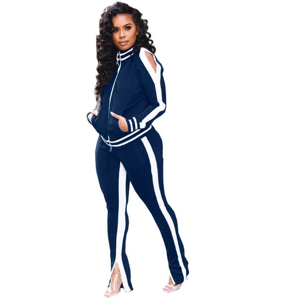 x9206 european fashion leisure sports suit two-piece autumn and winter models women's tracksuits, Gray
x9206 european fashion leisure sports suit two-piece autumn and winter models women's tracksuits, Gray
