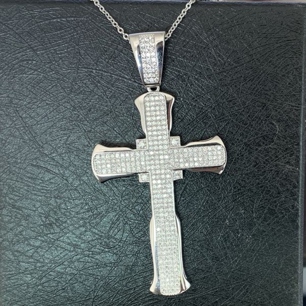 Hip Hop Choucong New Arrival Luxury Jewelry Real 925 Sterling Silver Cross Pendant White Sapphire CZ Diamond Wedding Necklace For Mother
Hip Hop Choucong New Arrival Luxury Jewelry Real 925 Sterling Silver Cross Pendant White Sapphire CZ Diamond Wedding Necklace For Mother