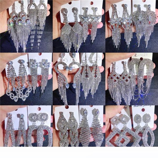 mix tassel earrings bling bling shine full crystal rhinestone claw chain diamond exaggerated earrings boutique wholesales jewelry, Silver
mix tassel earrings bling bling shine full crystal rhinestone claw chain diamond exaggerated earrings boutique wholesales jewelry, Silver