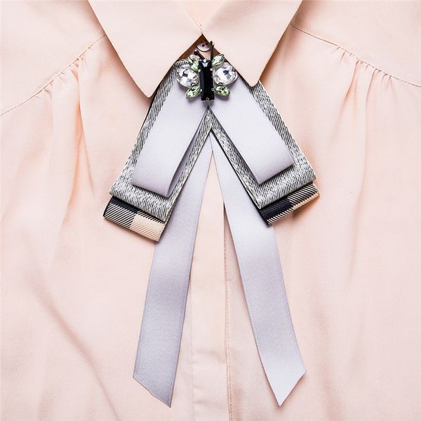 new fashion korean female europe united states big-name long bow tie with diamond retro brooch white shirt school, Blue;purple
new fashion korean female europe united states big-name long bow tie with diamond retro brooch white shirt school, Blue;purple