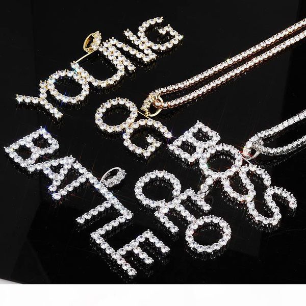 custom name necklace jewelry gold plated bling ice out sparkle cz letter pendant necklace with 24inch rope chain, Silver
custom name necklace jewelry gold plated bling ice out sparkle cz letter pendant necklace with 24inch rope chain, Silver