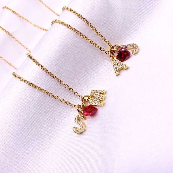 letter initial name red love heart necklace 26 alphabet couple pendant luxury crystal letter stainless steel chain love gift new, Silver
letter initial name red love heart necklace 26 alphabet couple pendant luxury crystal letter stainless steel chain love gift new, Silver