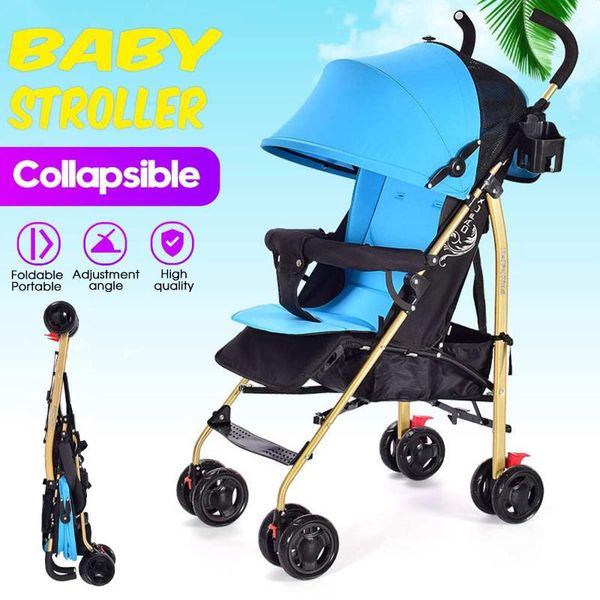 Portable Baby Stroller Lying Dampening Light Weight Pushchair Folding Baby Stroller Newborn Suit For Four Seasons