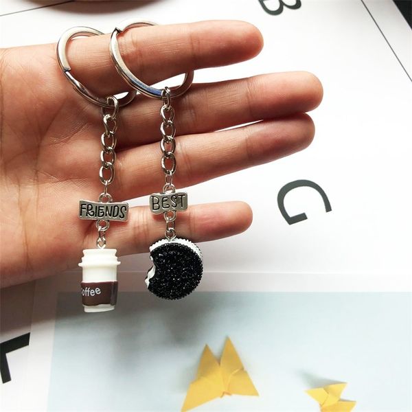 2019 new 2 pieces / set of mini oreo biscuits and coffee pendant keychain friends and children bff gift friendly key ring, Silver
2019 new 2 pieces / set of mini oreo biscuits and coffee pendant keychain friends and children bff gift friendly key ring, Silver