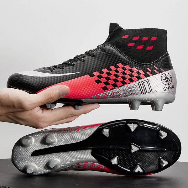 futsal high football training shoes for men soccer indoor sports sneakers women turf cleats spikes comfortable soccer boots, Black
futsal high football training shoes for men soccer indoor sports sneakers women turf cleats spikes comfortable soccer boots, Black