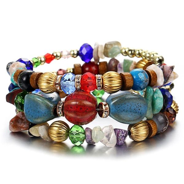 16 styles bohemian bracelet for women natural stone beads chains bangle boho jewelry crystal bead elastic punk beach accessories, Golden;silver
16 styles bohemian bracelet for women natural stone beads chains bangle boho jewelry crystal bead elastic punk beach accessories, Golden;silver