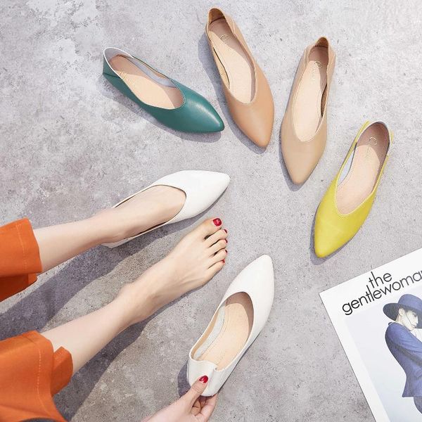 flat women shoes summer 2020 new leather flat sole women casual shallow mouth work shoes soft bottom pointed toe solid, Black
flat women shoes summer 2020 new leather flat sole women casual shallow mouth work shoes soft bottom pointed toe solid, Black