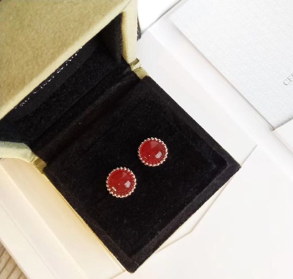 2020 natural stone round beaded earrings s925 sterling silver 18k gold plated natural red agate earrings women fashion01, Golden;silver
2020 natural stone round beaded earrings s925 sterling silver 18k gold plated natural red agate earrings women fashion01, Golden;silver