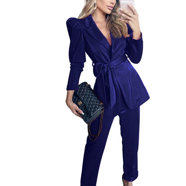 women's two piece pants 2021 autumn winter blazer and set for women lace up notched loose office work suits business lady uniform, White
women's two piece pants 2021 autumn winter blazer and set for women lace up notched loose office work suits business lady uniform, White