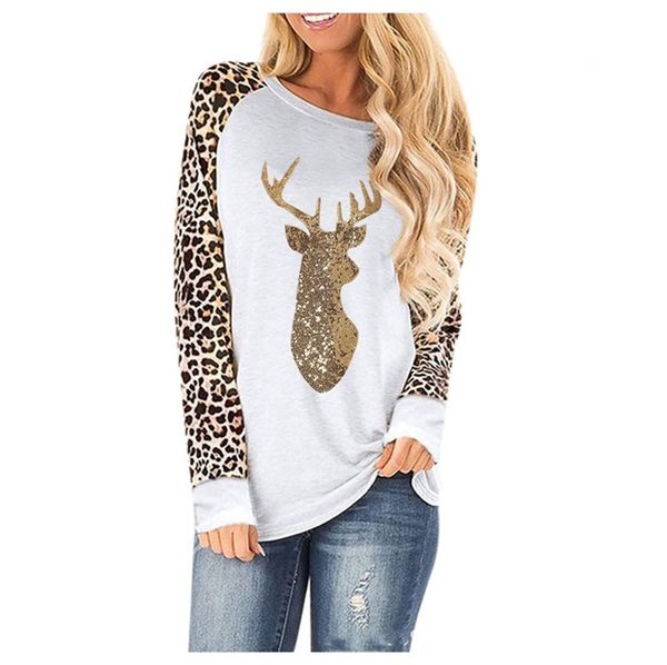 plus size women sweater christmas deer sequined leopard patchwork round neck fashion long sleeve t-shirt 2020 autumn winter clothes e92401, White
plus size women sweater christmas deer sequined leopard patchwork round neck fashion long sleeve t-shirt 2020 autumn winter clothes e92401, White